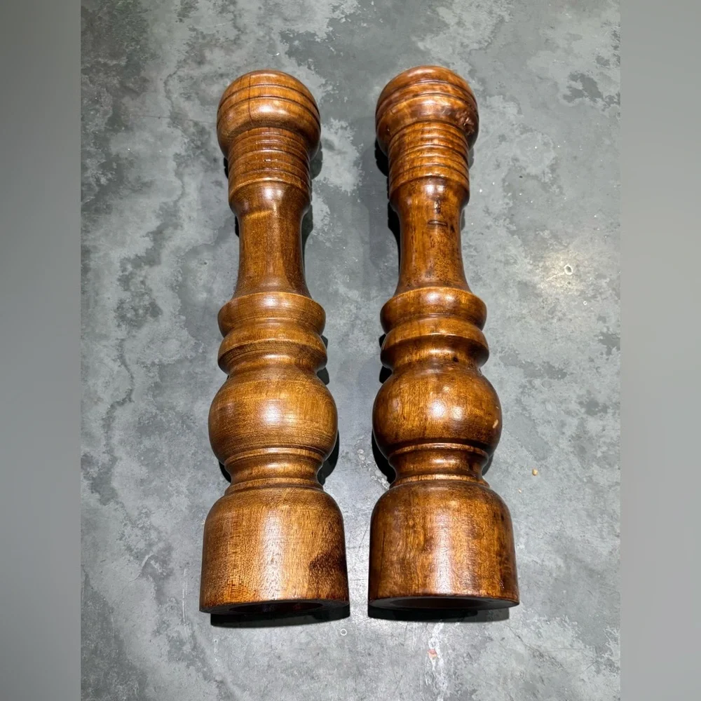 Vintage Wooden Salt Shaker & Pepper Mill